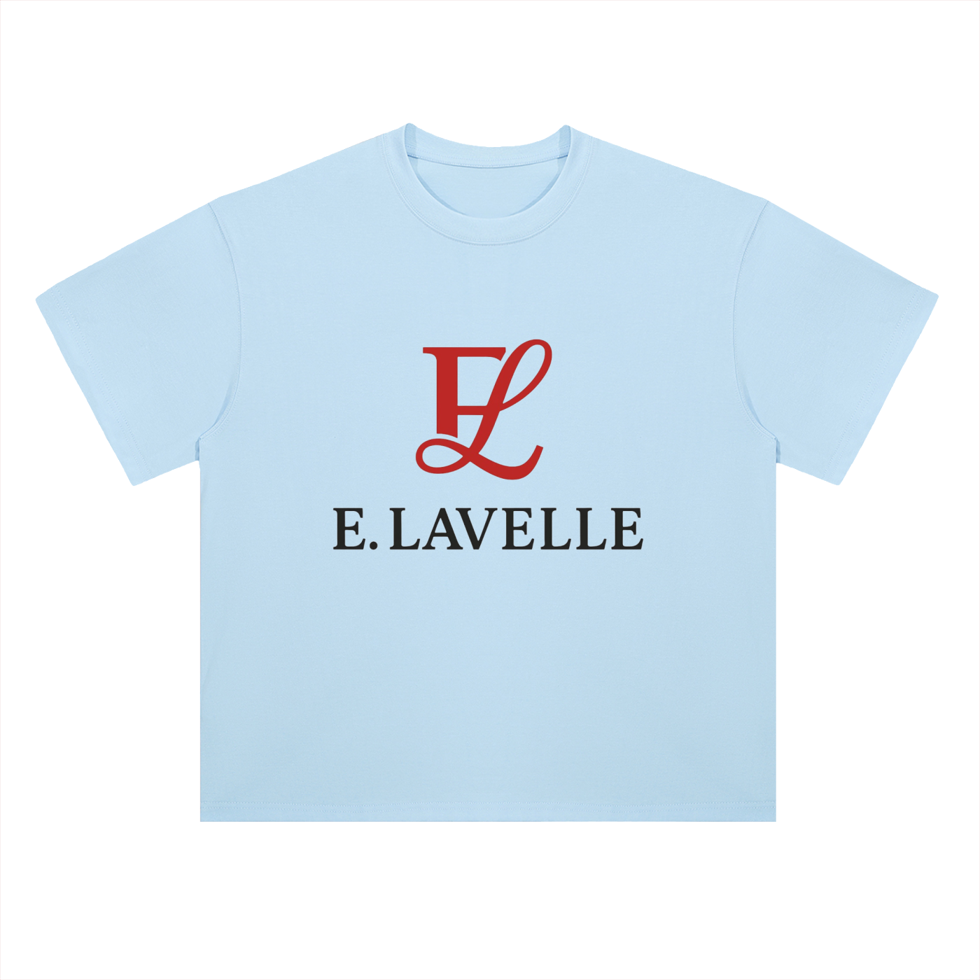 Heavyweight Drop Shoulder Cotton T-Shirt Red Logo