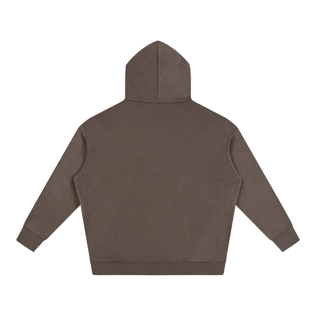 Oversize Fleeced Hoodie Red Logo