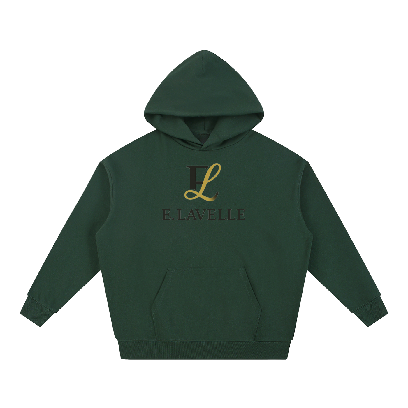 ELavelle Essential Heavyweight Hoodie Blck & Gold Logo