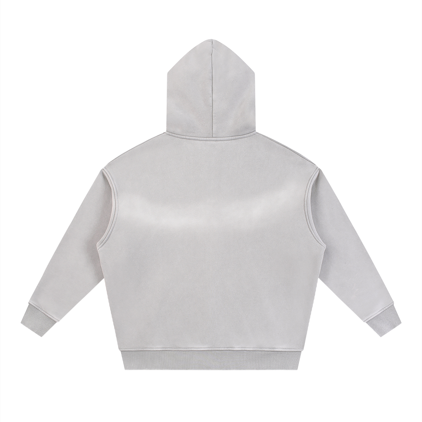Sunfade Two-way Zipper Boxy Fleece Hoodie Red Logo