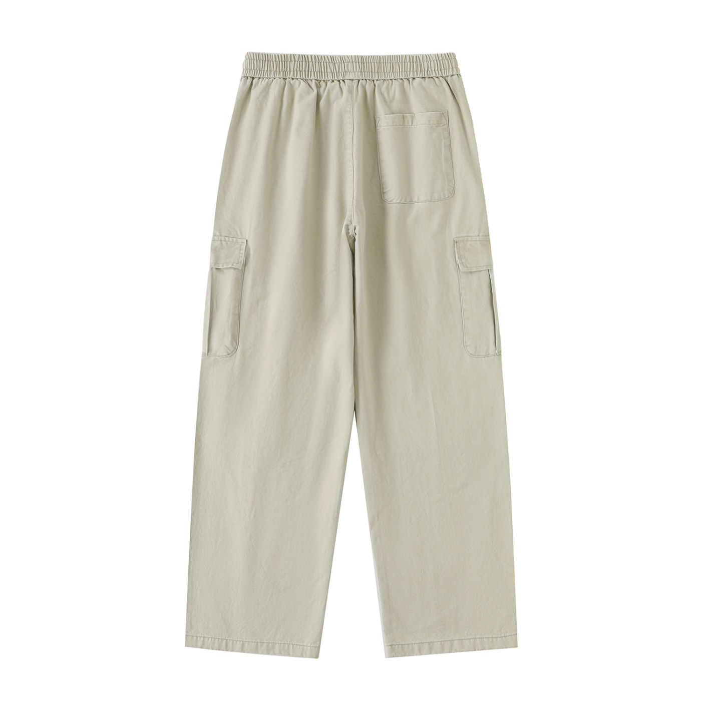 ELavelle Drawstring Waist Straight-Leg Cargo Pants Gold Logo