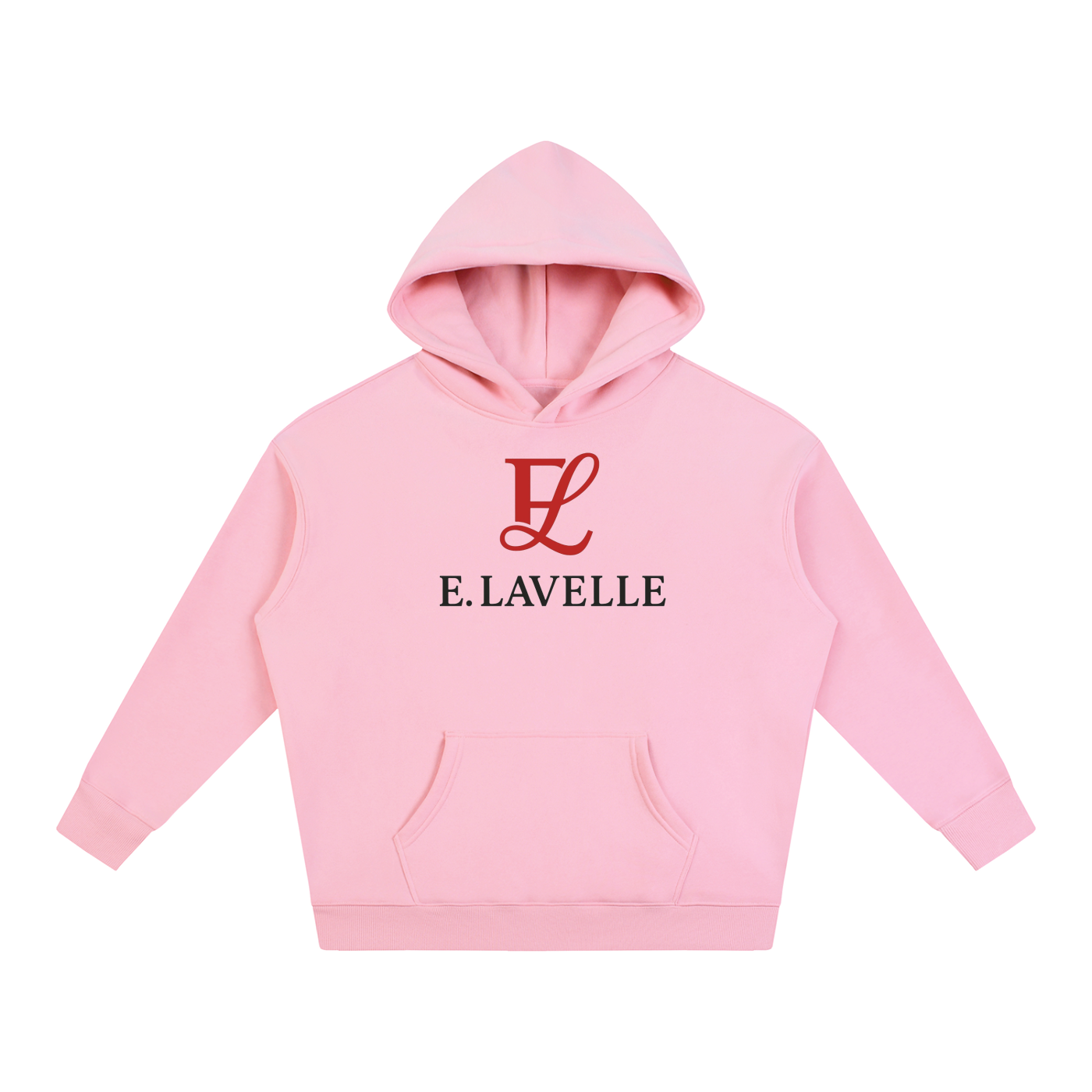 Oversize Fleeced Hoodie Red Logo