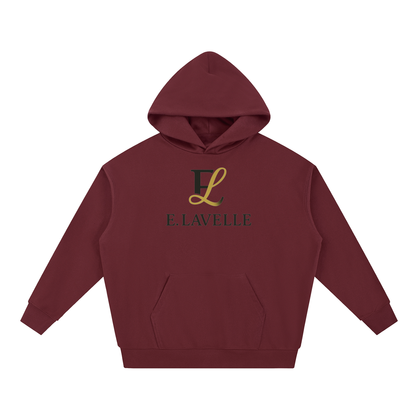 ELavelle Essential Heavyweight Hoodie Blck & Gold Logo