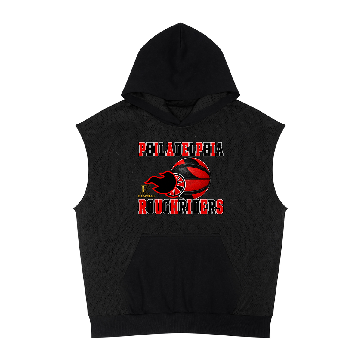 Philadelphia RoughRiders Unisex Panel Mesh Sleeveless Hoodie
