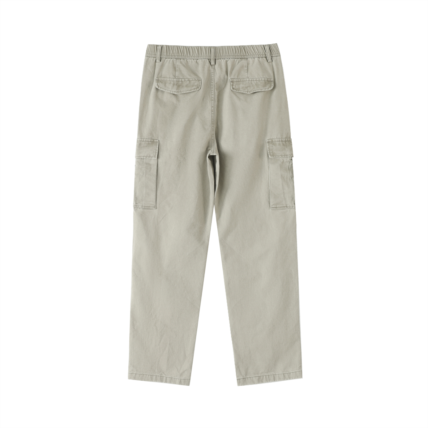 ELavelleCotton Elastic-Waist Cargo Pants Gold Logo