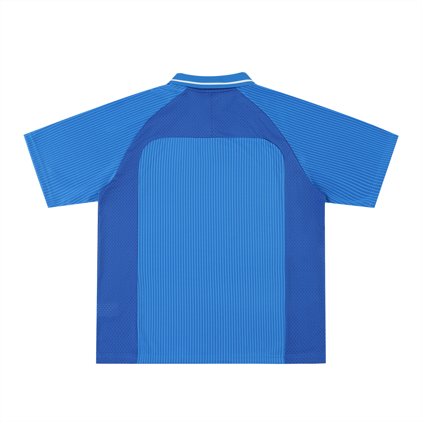 Striped V-Neck Soccer Jersey Red Logo