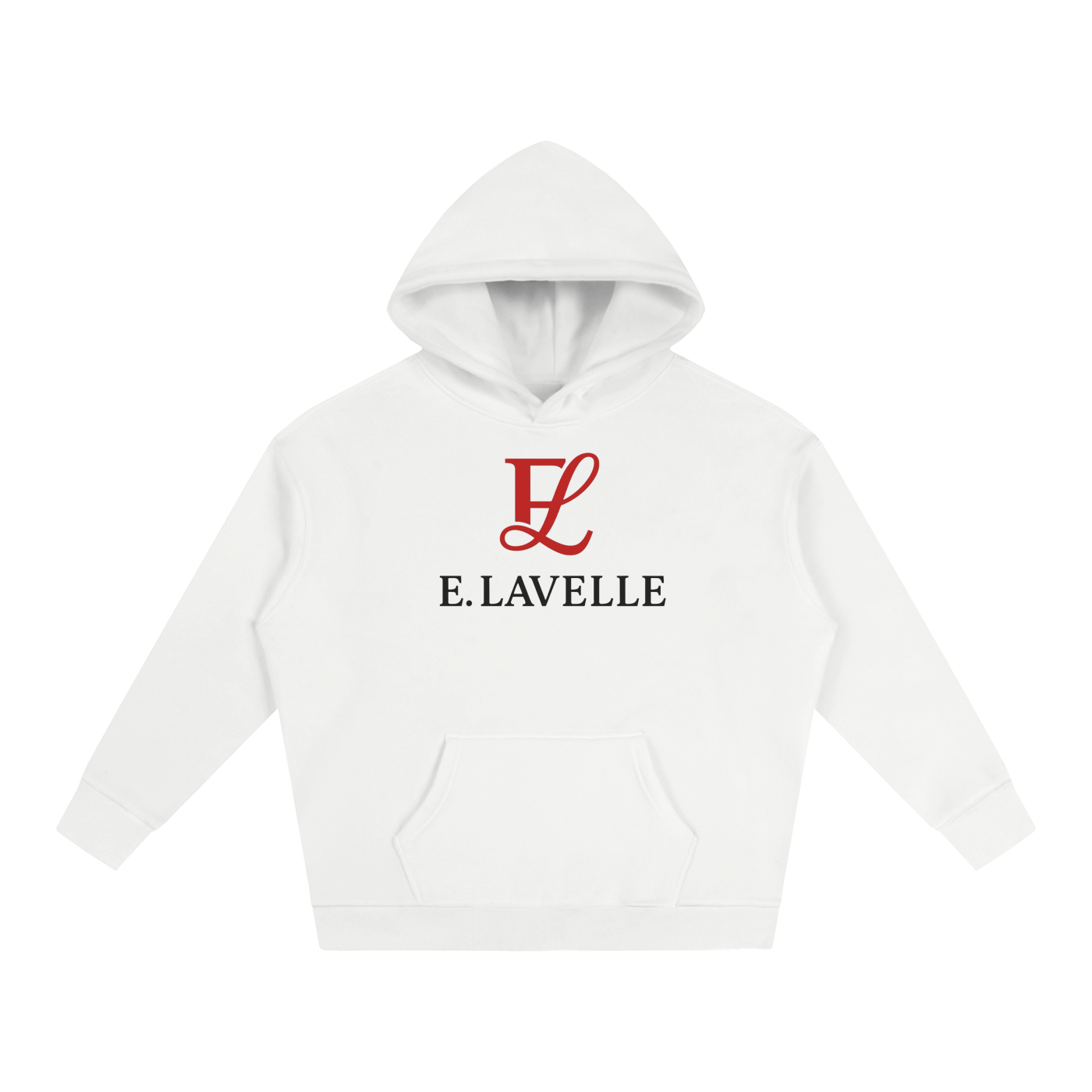 Oversize Fleeced Hoodie Red Logo