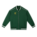 Contrast Piping Zip Bomber Jacket Gold Logo