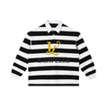 Color Block Stripe Polo Shirt Gold Loo