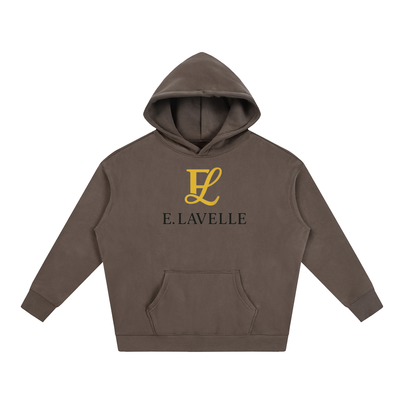 Oversize Fleeced HoodieGold Logo