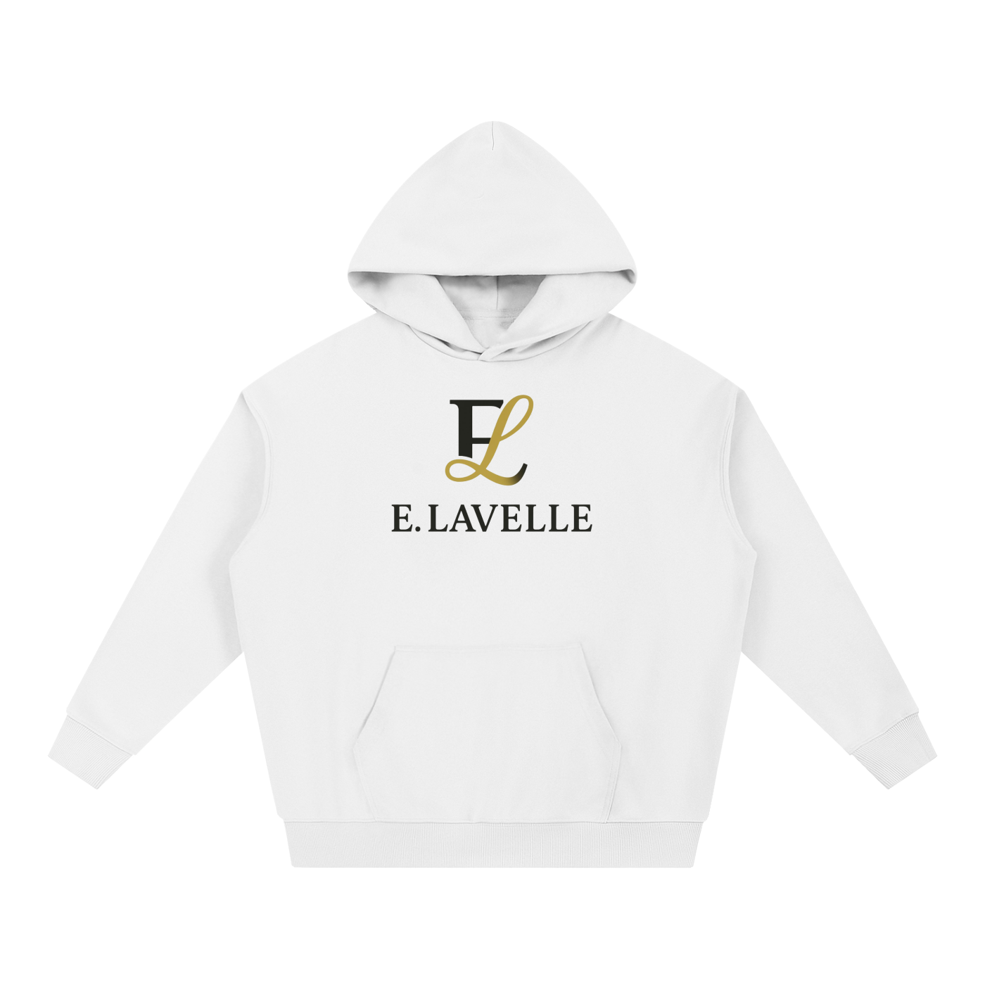 ELavelle Essential Heavyweight Hoodie Blck & Gold Logo
