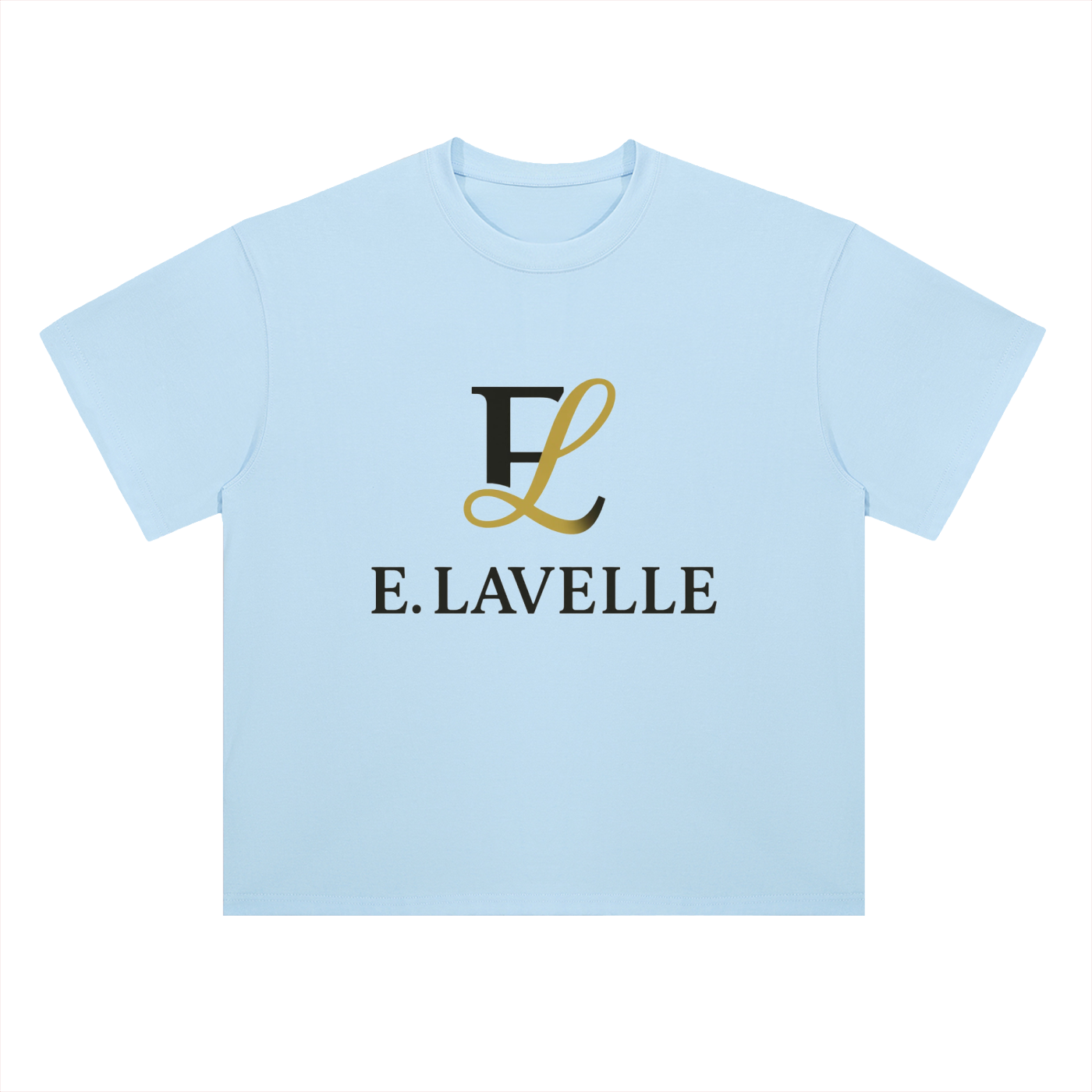 Heavyweight Drop Shoulder Cotton T-Shirt Black & Gold Logo