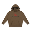 Oversize Fleeced Hoodie Red Logo