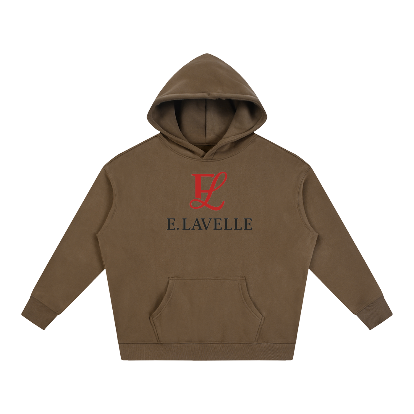 Oversize Fleeced Hoodie Red Logo
