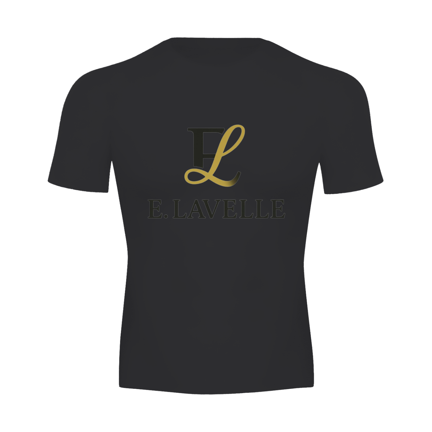 Performance Short Sleeve T-Shirt Black & Gold Logo
