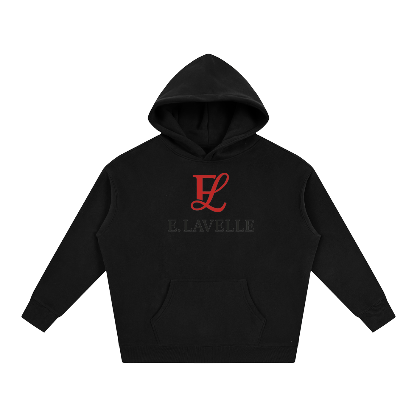 Oversize Fleeced Hoodie Red Logo