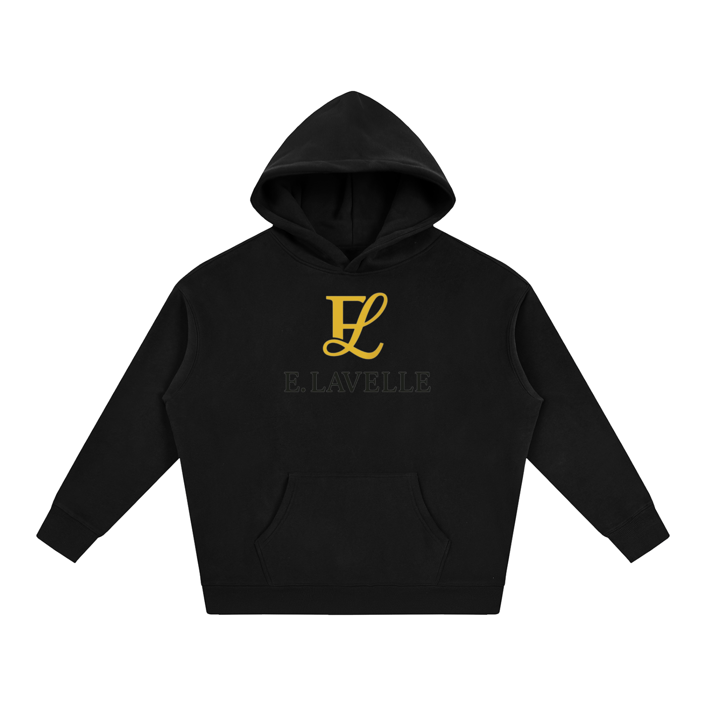 Oversize Fleeced HoodieGold Logo