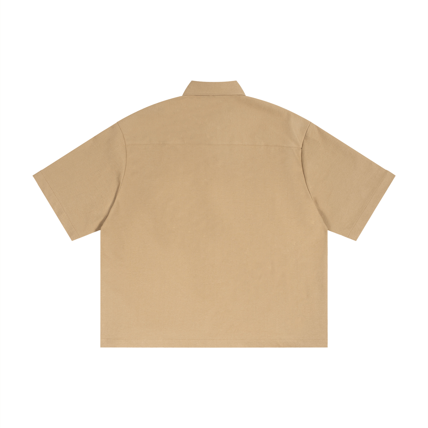 Unisex Boxy Heavyweight Short Sleeve Shirt Gold Logo