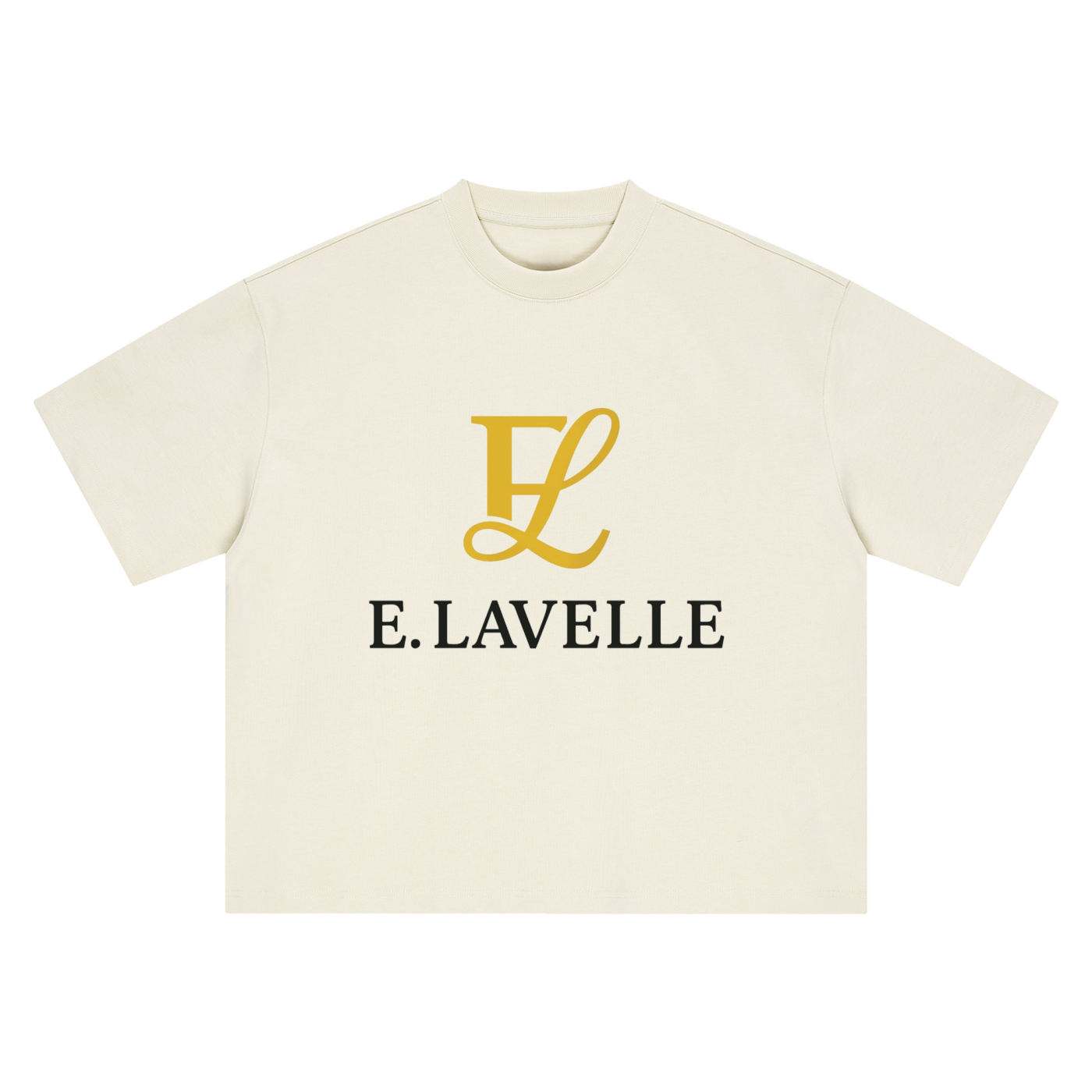 Boxy Oversized T-Shirt Gold Logo