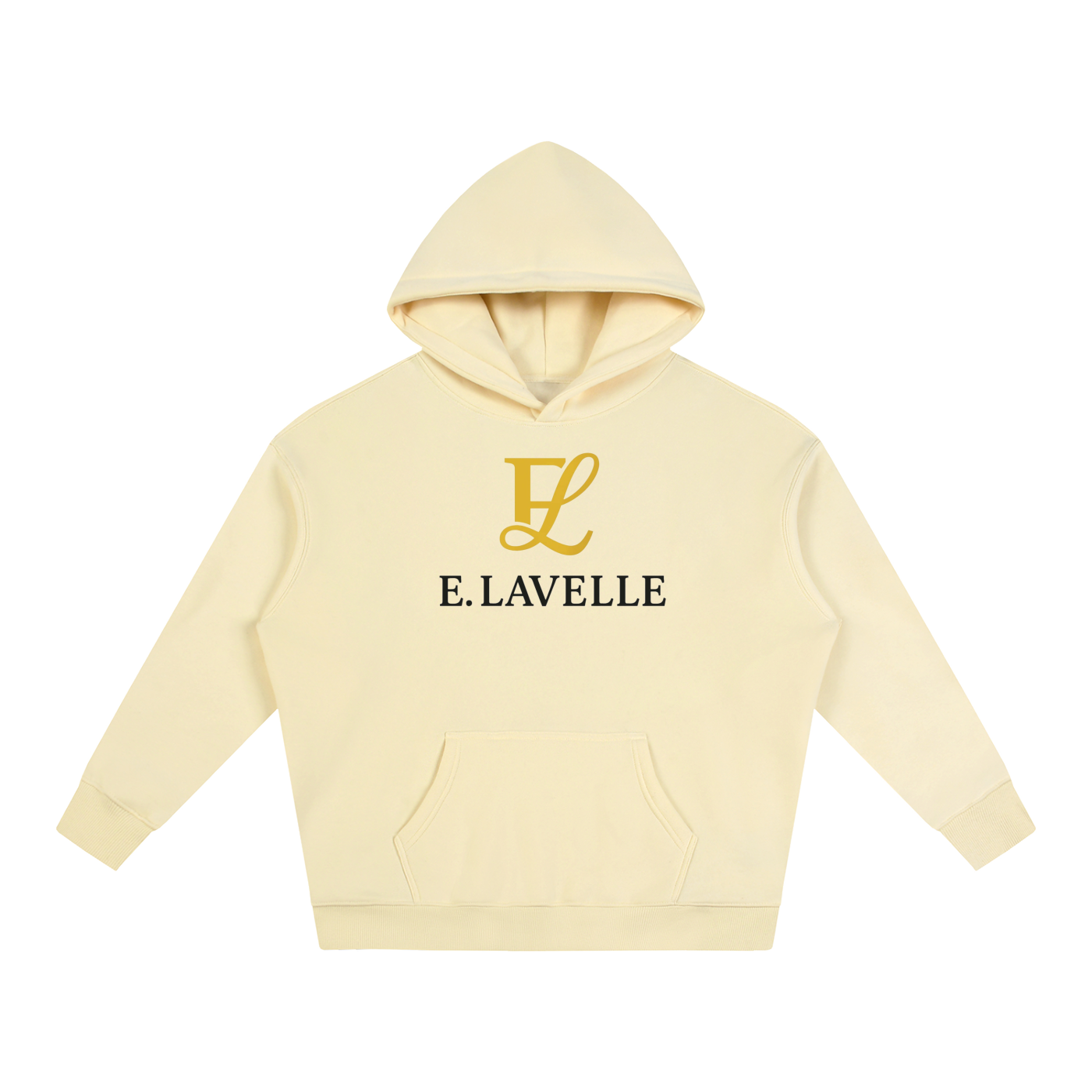 Oversize Fleeced HoodieGold Logo