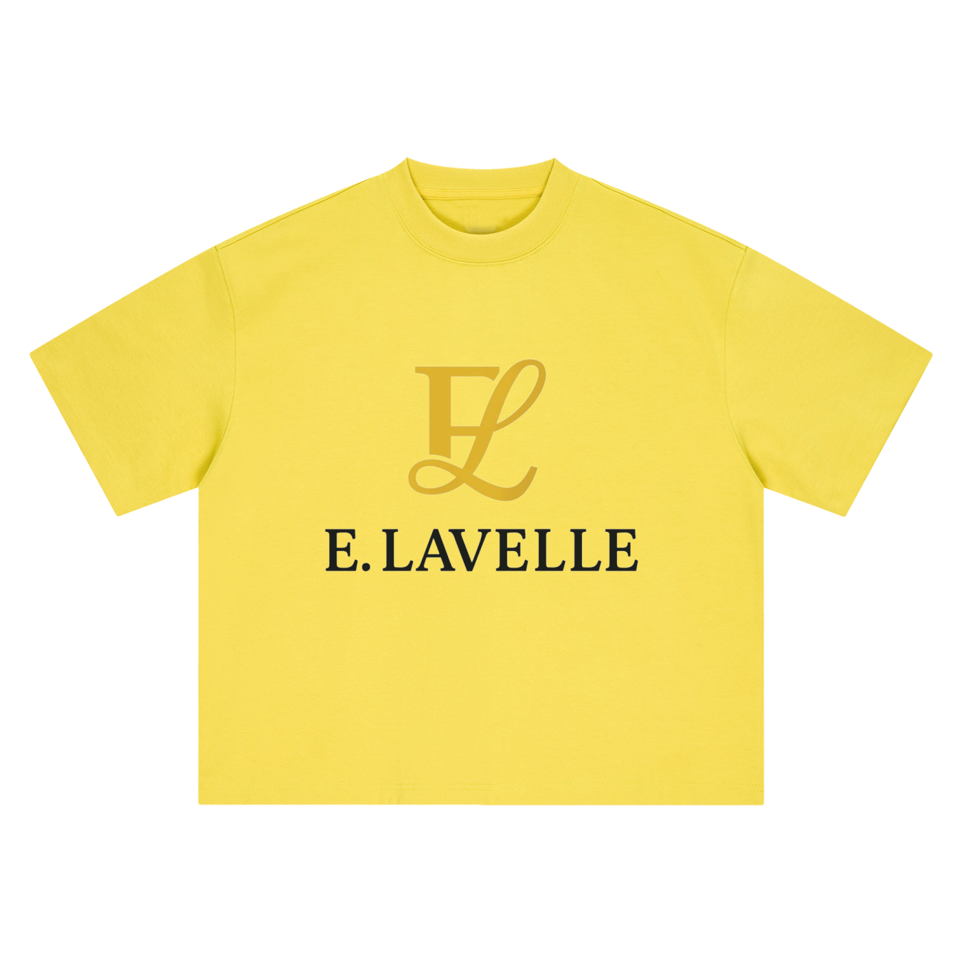 Boxy Oversized T-Shirt Gold Logo