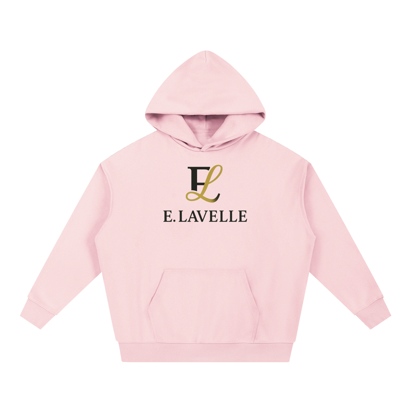 ELavelle Essential Heavyweight Hoodie Blck & Gold Logo