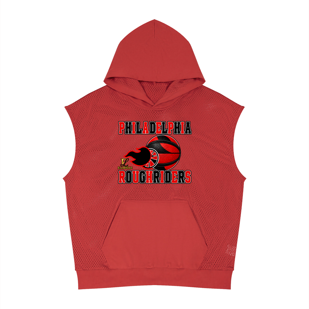 Philadelphia RoughRiders Unisex Panel Mesh Sleeveless Hoodie