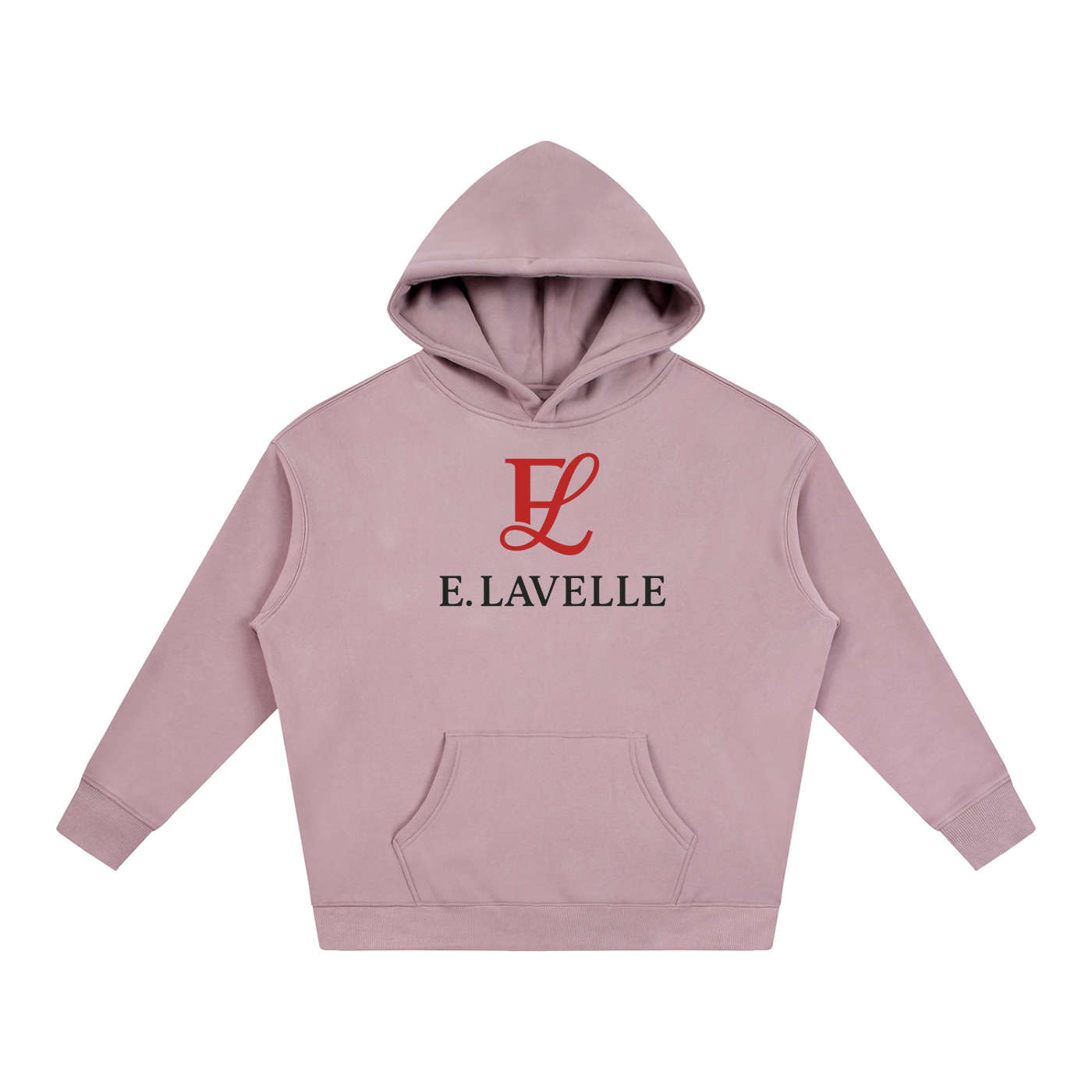 Oversize Fleeced Hoodie Red Logo