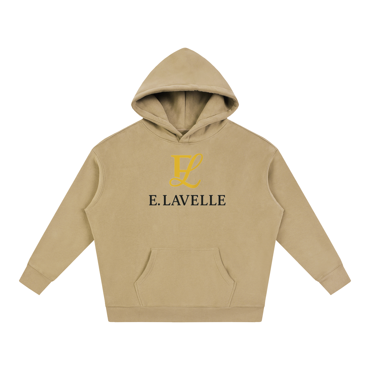 Oversize Fleeced HoodieGold Logo