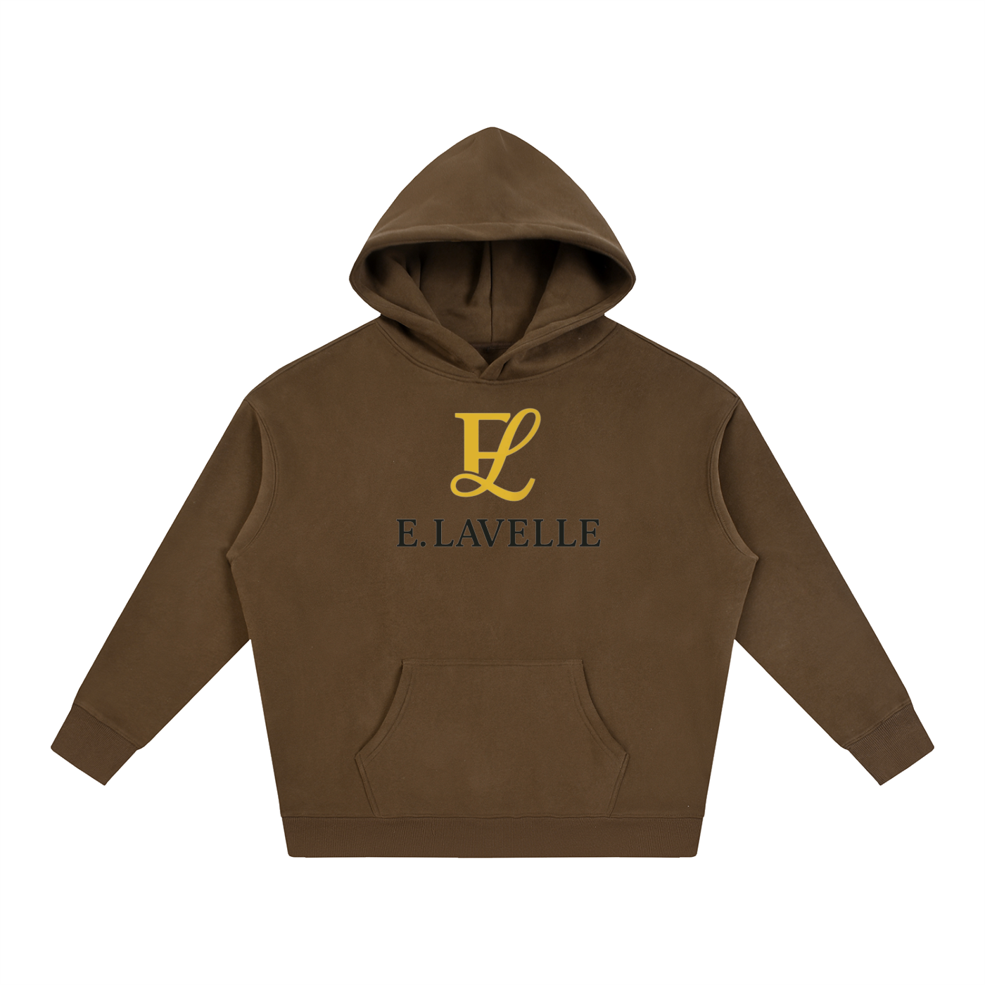 Oversize Fleeced HoodieGold Logo