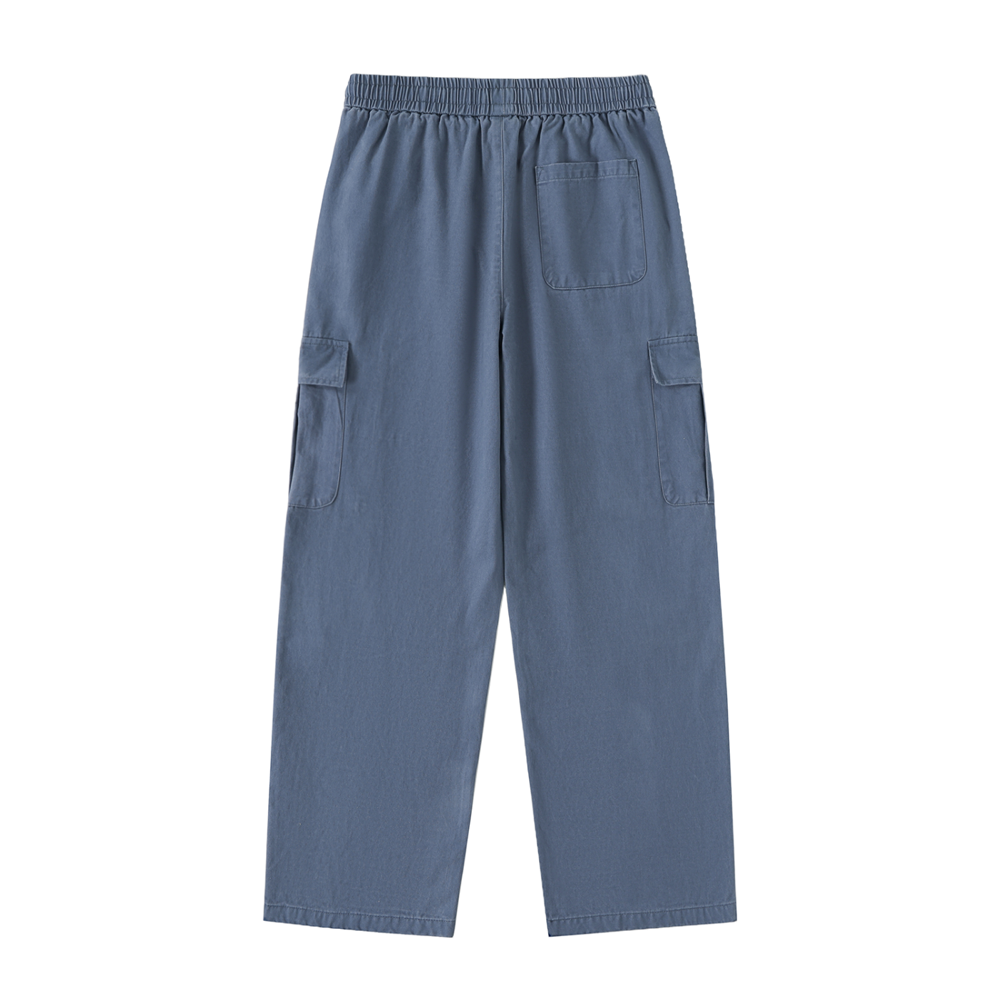 ELavelle Drawstring Waist Straight-Leg Cargo Pants Black & Gold Logo