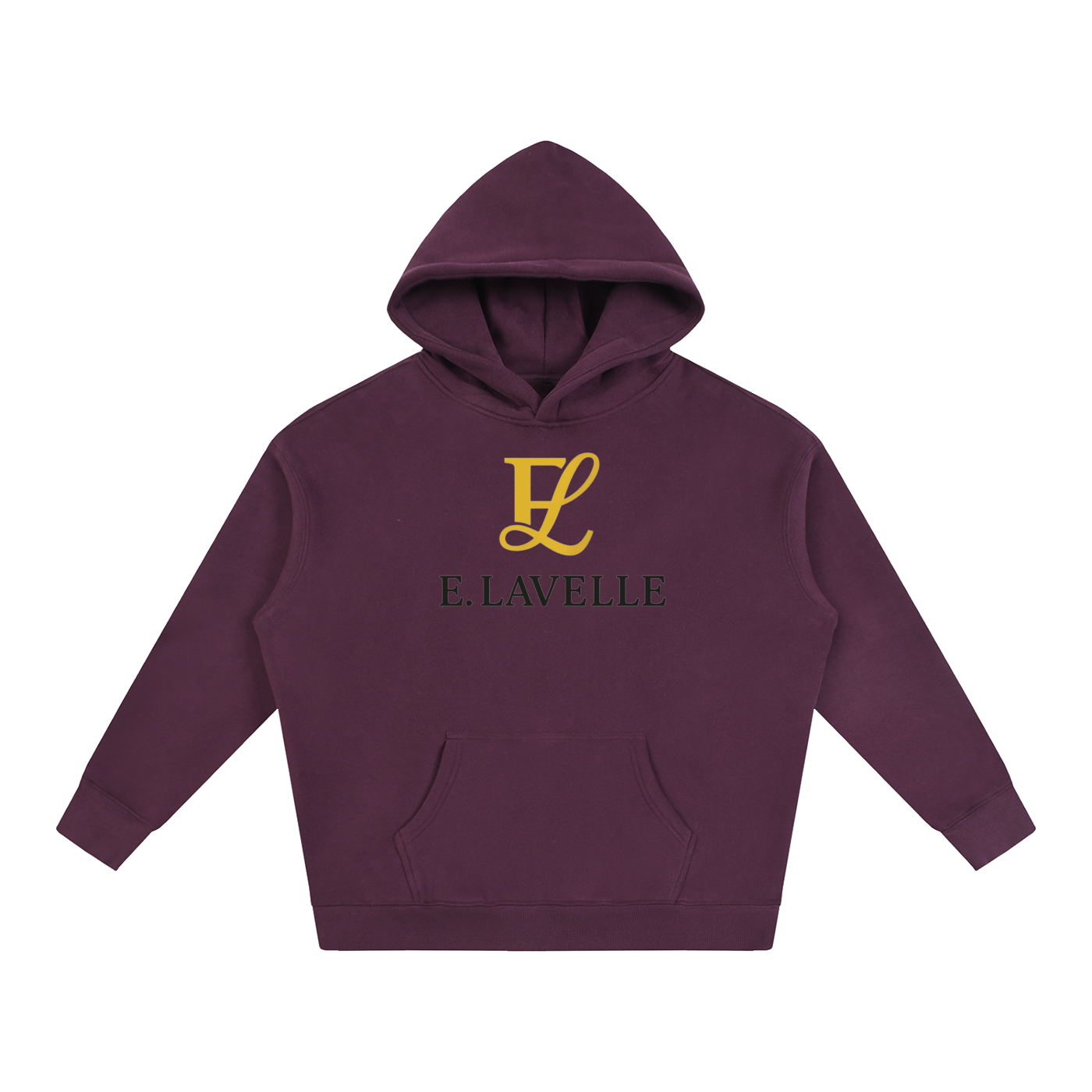 Oversize Fleeced HoodieGold Logo