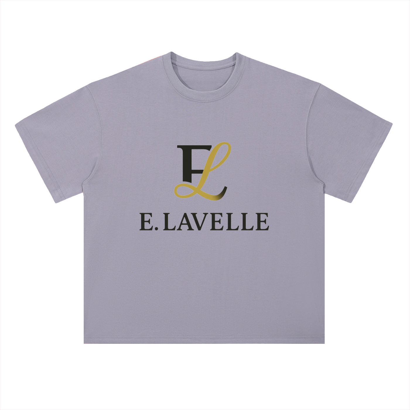 Heavyweight Drop Shoulder Cotton T-Shirt Black & Gold Logo